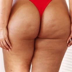 Lounge Underwear Outlet Bamboo Minimal Triangle Thong - Red