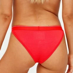 Lounge Underwear Outlet Bamboo Minimal Triangle Briefs - Red