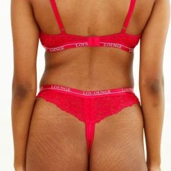 Lounge Underwear Outlet Outlet Silk Balcony Bra (Set) - Scarlett 16 Lounge Underwear Outlet Outlet Silk Balcony Bra (Set) - Scarlett