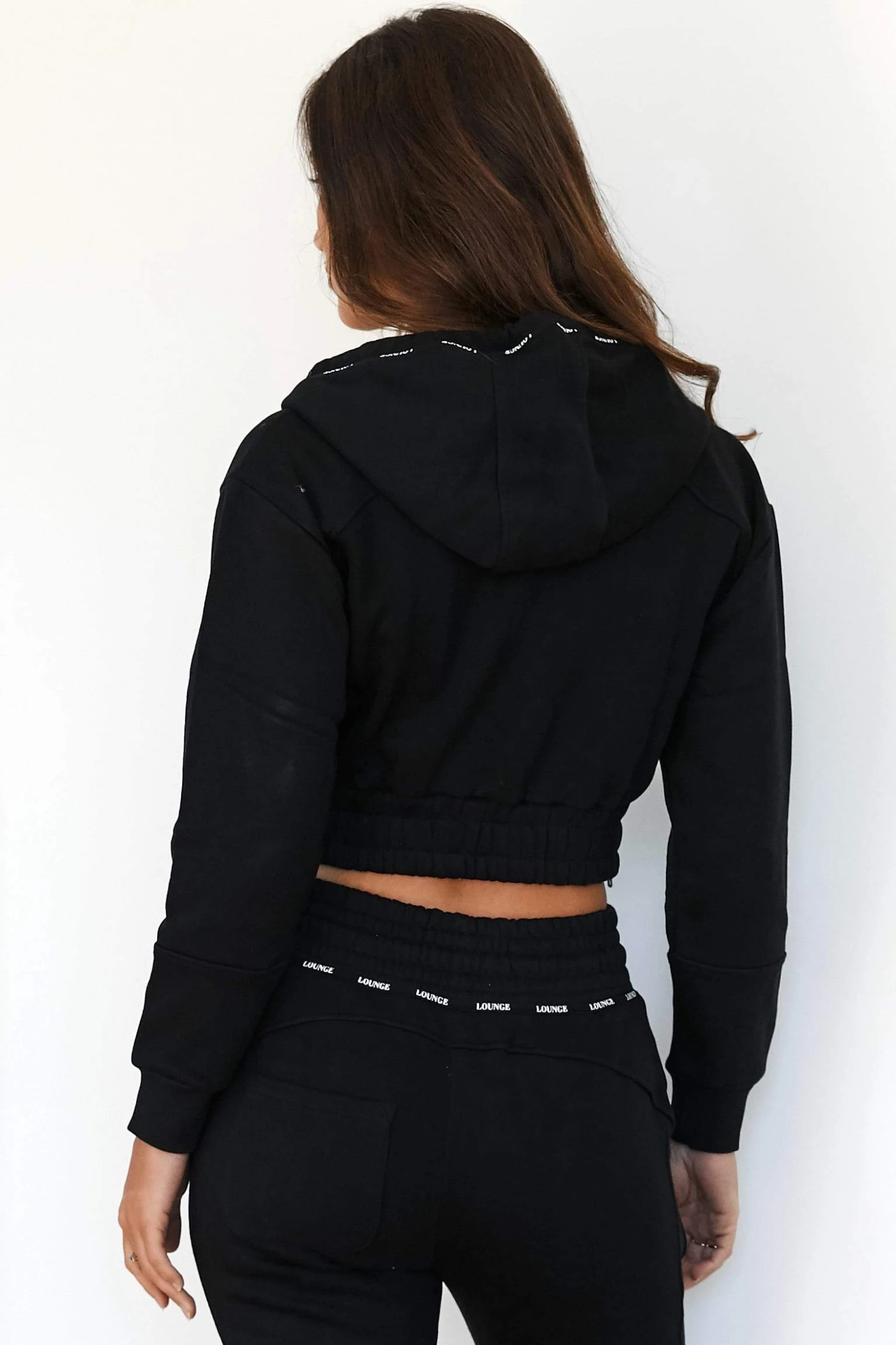 Lounge Underwear Zip Up Scrunchie Hoodie - Black 4 Lounge Underwear Zip Up Scrunchie Hoodie - Black