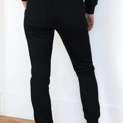 Lounge Underwear Jogger Und Hose High Waisted Scrunchie Joggers - Black