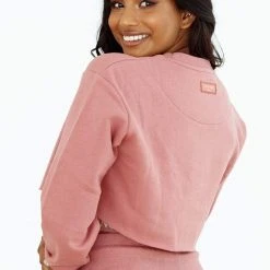 Lounge Underwear Outlet Outlet Two Piece Bralette & Cropped Jumper - Smoked Pink