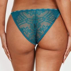 Lounge Underwear Sustainable Charmed Balcony Briefs - Turquoise String Und Slip