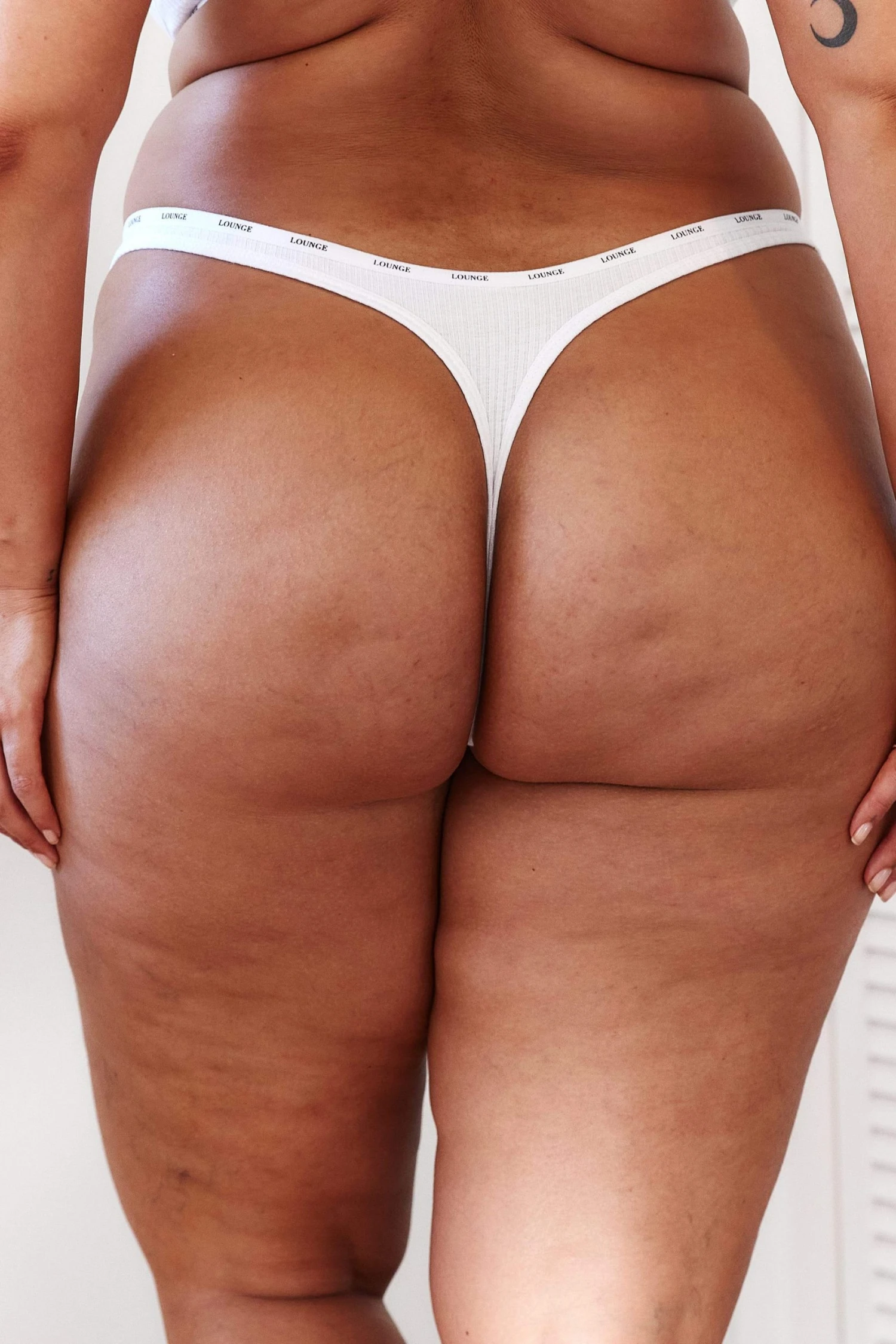 Lounge Underwear String Und Slip So Soft Ribbed Thong - White 7 Lounge Underwear String Und Slip So Soft Ribbed Thong - White