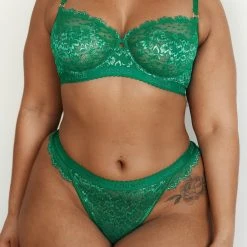 Lounge Underwear Desire Balcony Bra (Set) - Emerald 21 Lounge Underwear Desire Balcony Bra (Set) - Emerald