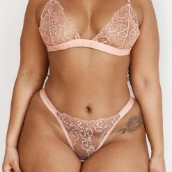 Lounge Underwear Embroidered Triangle Bra (Set) - Pink Bestsellers 17 Lounge Underwear Embroidered Triangle Bra (Set) - Pink Bestsellers