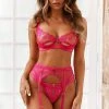 Lounge Underwear Amirah Intimates Bra (Set) - Hot Pink Lace 2 Lounge Underwear Amirah Intimates Bra (Set) - Hot Pink Lace