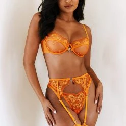 Lounge Underwear Ava Intimates Bra (Set) - Orange Lace