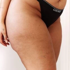 Lounge Underwear String Und Slip Bamboo Minimal Triangle Briefs - Black