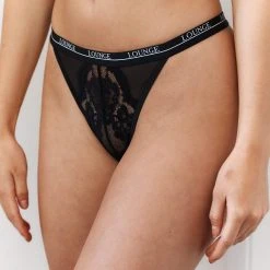 Lounge Underwear Blossom Balcony Thong - Black 11 Lounge Underwear Blossom Balcony Thong - Black