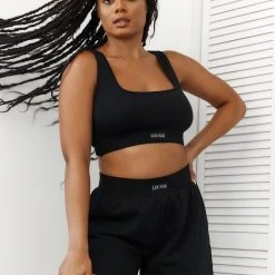 Lounge Underwear Essential Crop Top (Set) - Black 17 Lounge Underwear Essential Crop Top (Set) - Black