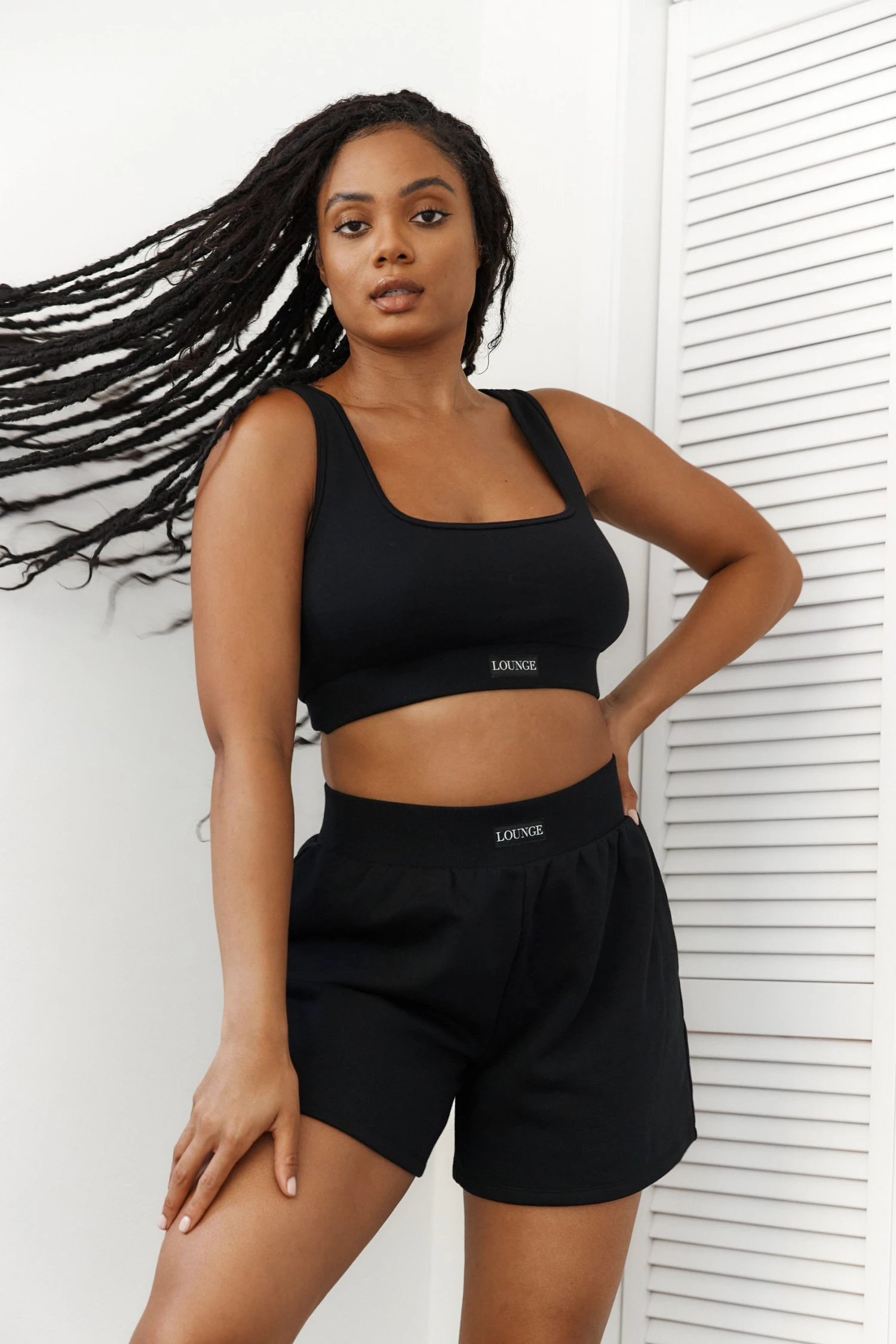 Lounge Underwear Essential Crop Top (Set) - Black 9 Lounge Underwear Essential Crop Top (Set) - Black