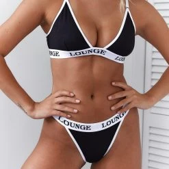 Lounge Underwear BH Ohne Bügel Sets Bamboo Triangle Bra (Set) - Black & White 33 Lounge Underwear BH Ohne Bügel Sets Bamboo Triangle Bra (Set) - Black & White