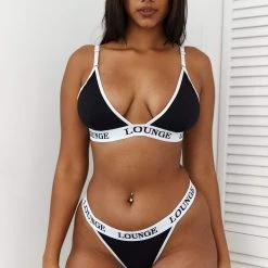 Lounge Underwear BH Ohne Bügel Sets Bamboo Triangle Bra (Set) - Black & White 22 Lounge Underwear BH Ohne Bügel Sets Bamboo Triangle Bra (Set) - Black & White