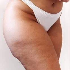 Lounge Underwear Bamboo Triangle Thong - All Cream