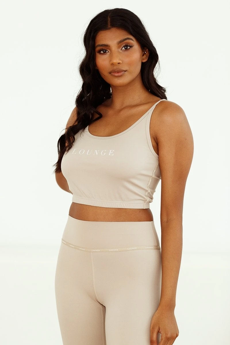 Lounge Underwear Minimal Crop Top (Set) - Mink Leggings Sets 7 Lounge Underwear Minimal Crop Top (Set) - Mink Leggings Sets