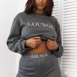 Lounge Underwear Essential Ribbed Shorts - Charcoal 13 Lounge Underwear Essential Ribbed Shorts - Charcoal