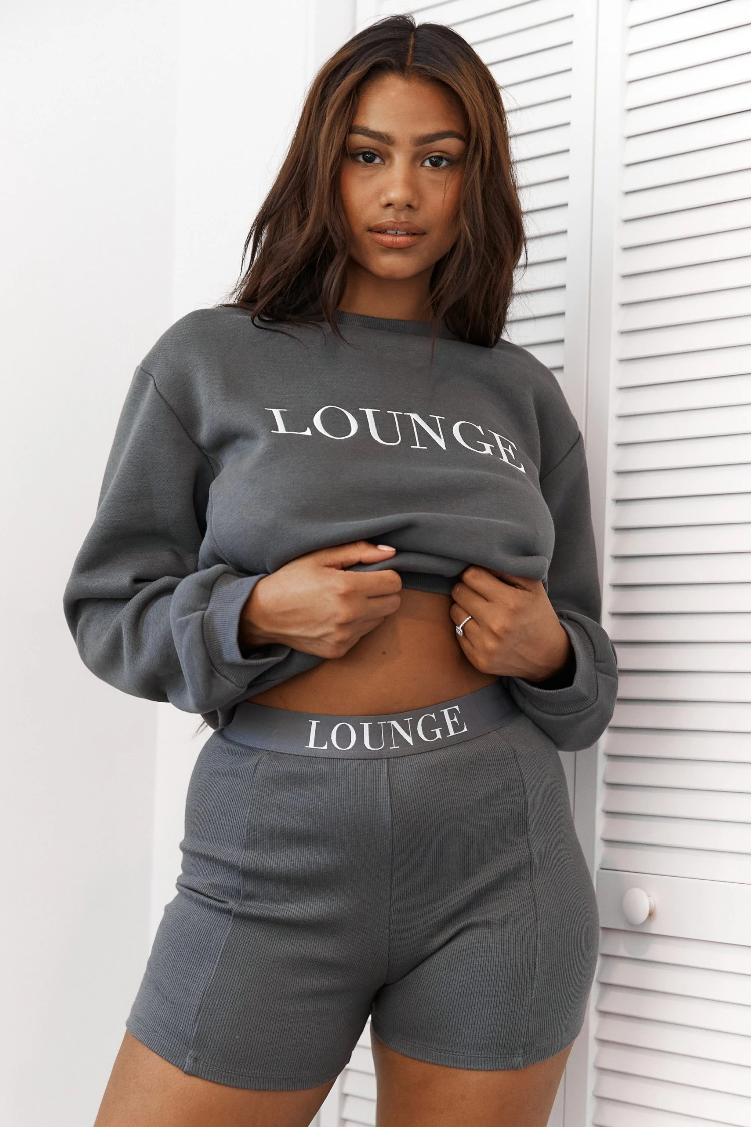 Lounge Underwear Essential Ribbed Shorts - Charcoal 8 Lounge Underwear Essential Ribbed Shorts - Charcoal