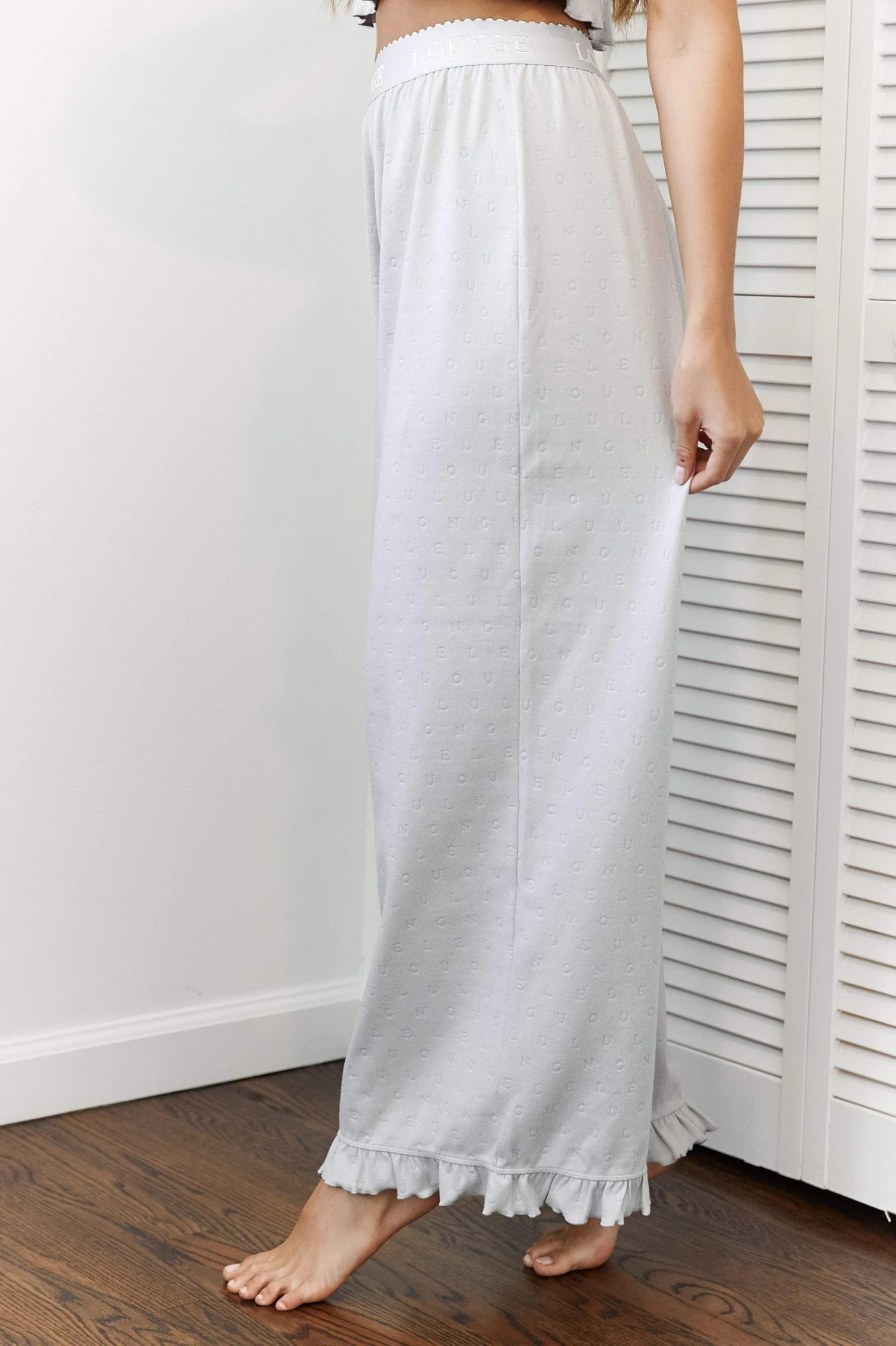 Lounge Underwear Frill Pyjama Trousers - Frost 9 Lounge Underwear Frill Pyjama Trousers - Frost