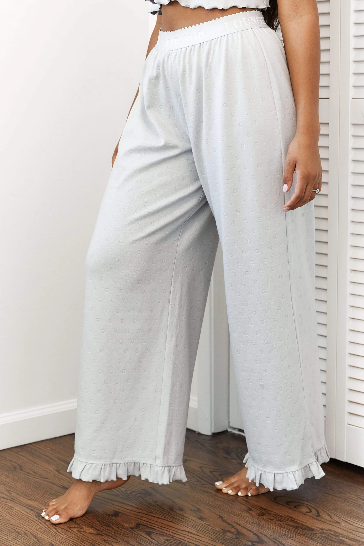 Lounge Underwear Frill Pyjama Trousers - Frost 5 Lounge Underwear Frill Pyjama Trousers - Frost