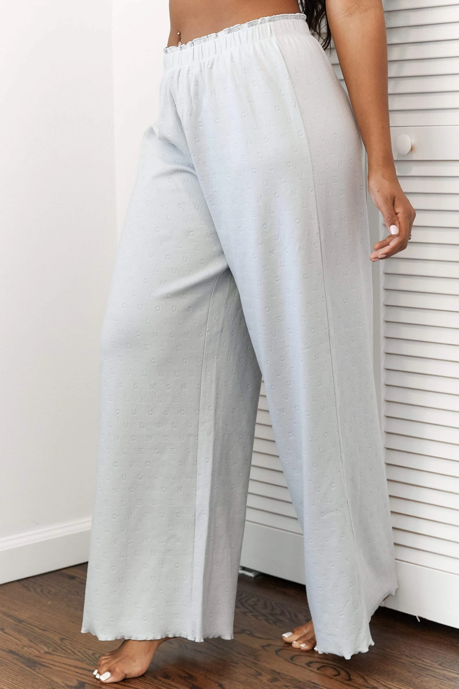 Lounge Underwear Schlaf Ruffle Pyjama Trousers - Frost 5 Lounge Underwear Schlaf Ruffle Pyjama Trousers - Frost