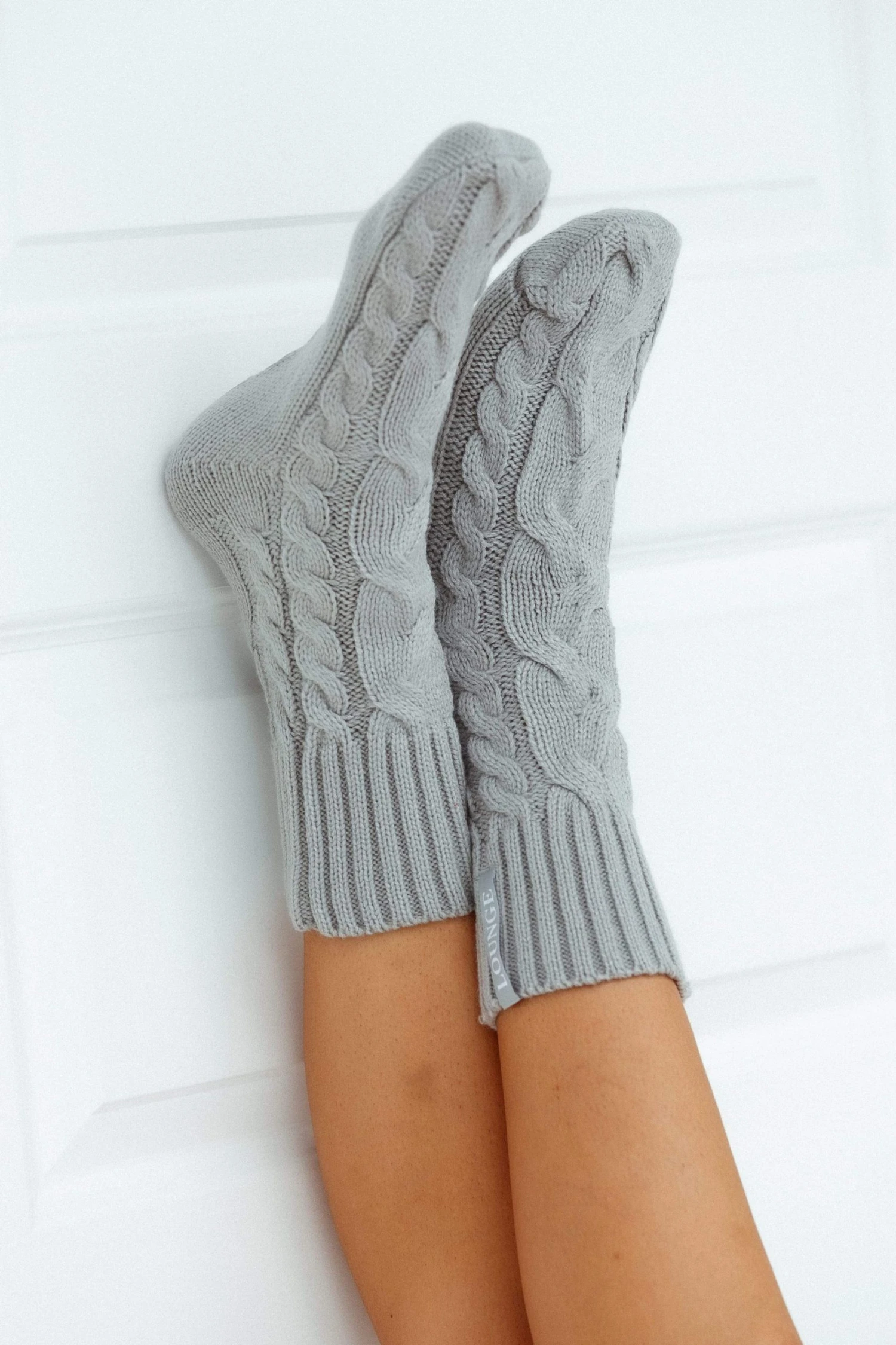 Lounge Underwear Schlaf Cosy Knitted Socks - Grey 5 Lounge Underwear Schlaf Cosy Knitted Socks - Grey