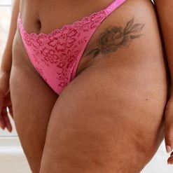 Lounge Underwear Sustainable Lace Magic Thong - Hot Pink String Und Slip 14 Lounge Underwear Sustainable Lace Magic Thong - Hot Pink String Und Slip