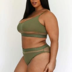 Lounge Underwear BH Ohne Bügel Sets Mesh Bra (Set) - Khaki 30 Lounge Underwear BH Ohne Bügel Sets Mesh Bra (Set) - Khaki
