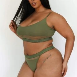 Lounge Underwear BH Ohne Bügel Sets Mesh Bra (Set) - Khaki 23 Lounge Underwear BH Ohne Bügel Sets Mesh Bra (Set) - Khaki