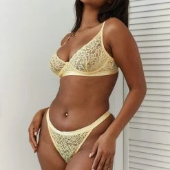Lounge Underwear Outlet Outlet Balcony Bra (Set) - Lemon 17 Lounge Underwear Outlet Outlet Balcony Bra (Set) - Lemon