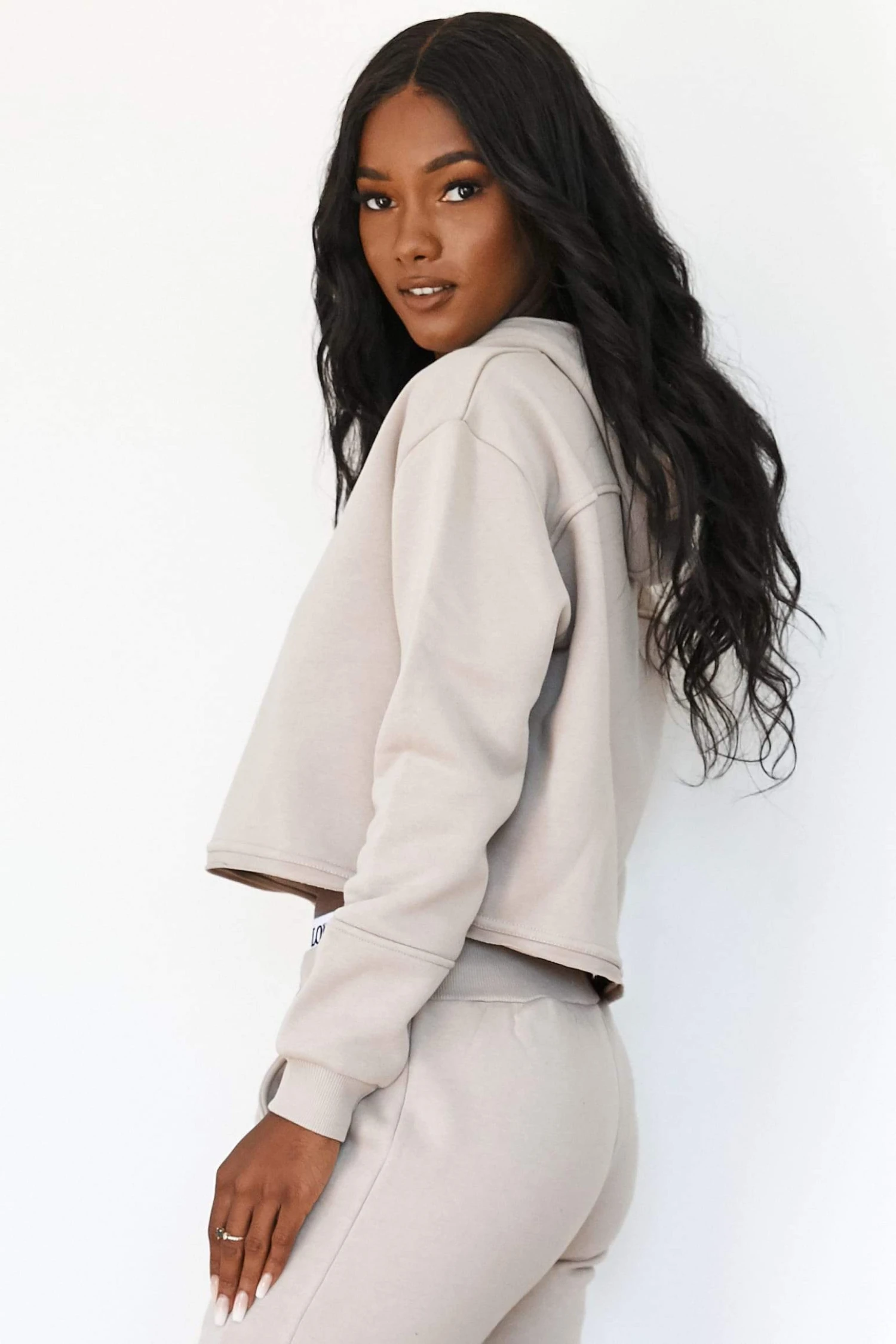 Lounge Underwear Tops Und Hoodys Cropped Hoodie - Mink 5 Lounge Underwear Tops Und Hoodys Cropped Hoodie - Mink