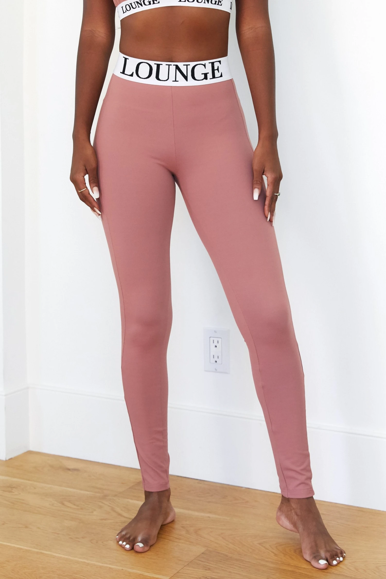 Lounge Underwear Outlet Reborn High Waisted Leggings (Set) - Smoked Pink 3 Lounge Underwear Outlet Reborn High Waisted Leggings (Set) - Smoked Pink