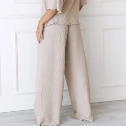 Lounge Underwear Soft Waffle Pyjama Trousers - Mink Schlaf