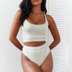 Lounge Underwear Bamboo Basic Bralette (Set) - Olive