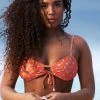 Lounge Underwear Floral Bikini Top - Orange