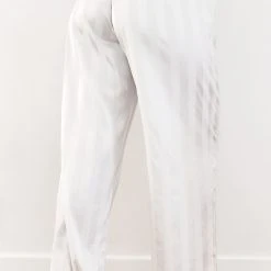 Lounge Underwear Schlaf Striped Satin Pyjama Trousers - Pearl 16 Lounge Underwear Schlaf Striped Satin Pyjama Trousers - Pearl