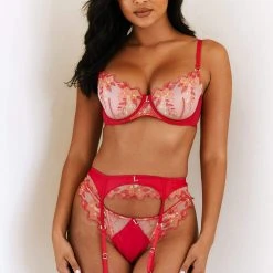 Lounge Underwear Lace Peyton Intimates Bra (Set) - Cherry 21 Lounge Underwear Lace Peyton Intimates Bra (Set) - Cherry