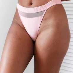 Lounge Underwear String Und Slip Mesh Thong - Pink 8 Lounge Underwear String Und Slip Mesh Thong - Pink