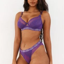 Lounge Underwear Vogue Balcony Bra (Set) - Purple Bügel-BH Sets