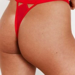 Lounge Underwear String Und Slip Grace Balcony Thong - Red