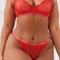 Lounge Underwear Outlet Royal Balcony Bra (Set) - Red 10 Lounge Underwear Outlet Royal Balcony Bra (Set) - Red