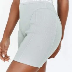 Lounge Underwear Soft Chic Ribbed Shorts - Sage 9 Lounge Underwear Soft Chic Ribbed Shorts - Sage