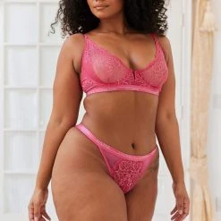 Lounge Underwear Outlet Royal Balcony Bra (Set) - Hot Pink
