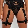 Lounge Underwear Electra Intimates Thong & Suspender Belt (Set) - Black 1 Lounge Underwear Electra Intimates Thong & Suspender Belt (Set) - Black