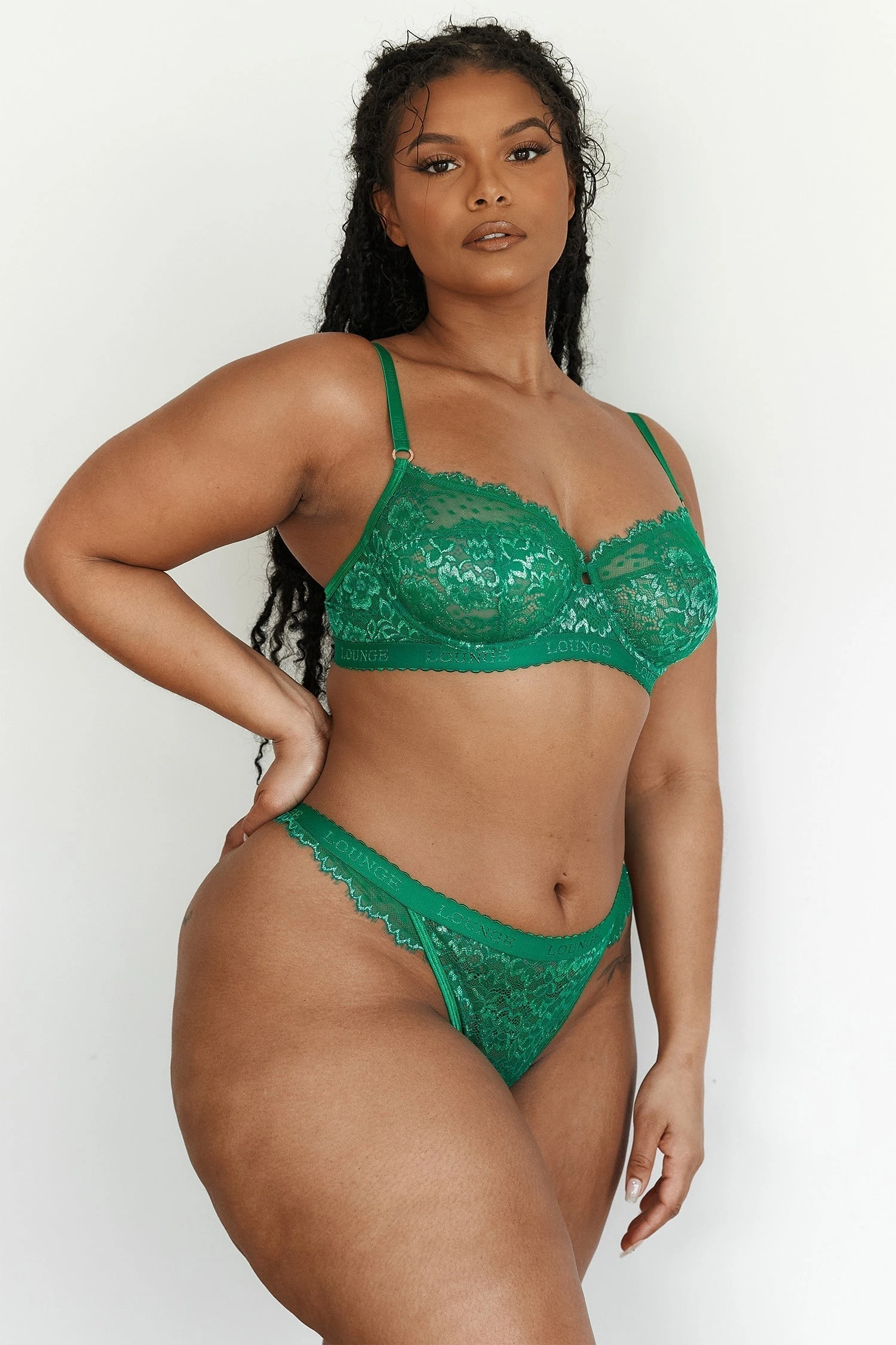 Lounge Underwear Desire Balcony Bra (Set) - Emerald 5 Lounge Underwear Desire Balcony Bra (Set) - Emerald