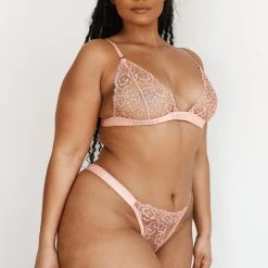 Lounge Underwear Embroidered Triangle Bra (Set) - Pink Bestsellers 16 Lounge Underwear Embroidered Triangle Bra (Set) - Pink Bestsellers