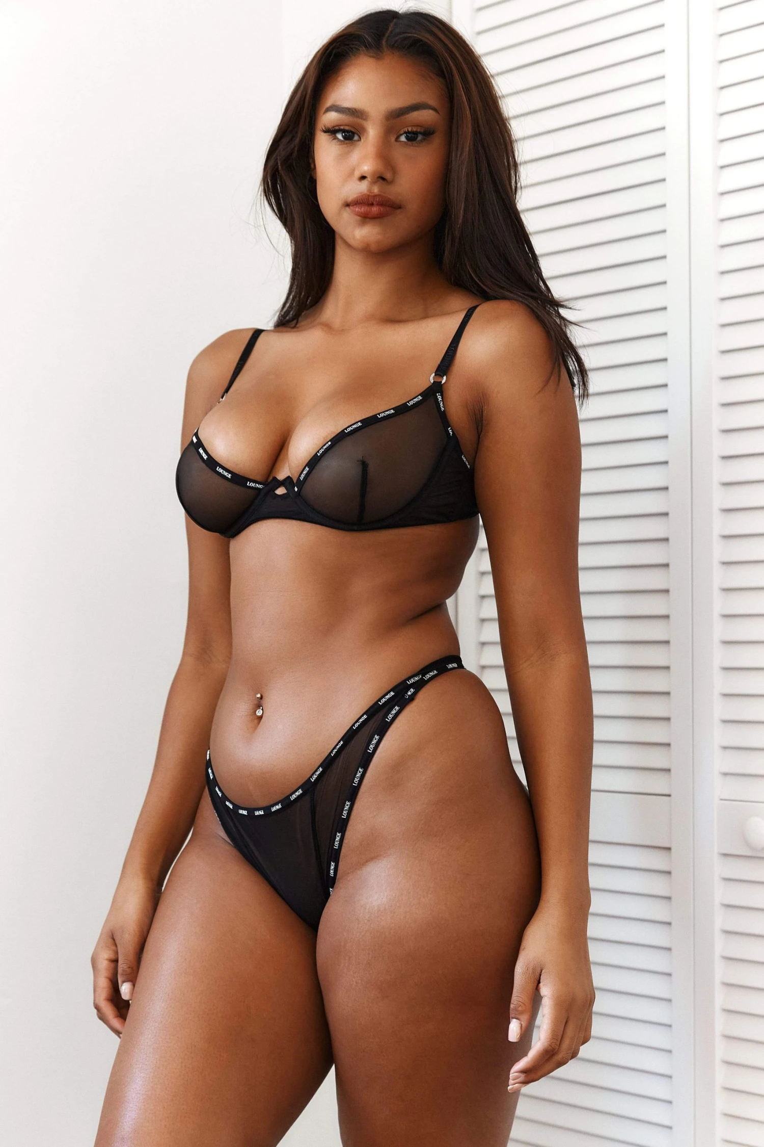 Lounge Underwear Mesh Balcony Bra (Set) - Black Bügel-BH Sets 5 Lounge Underwear Mesh Balcony Bra (Set) - Black Bügel-BH Sets