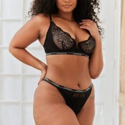 Lounge Underwear Outlet Outlet Royal Balcony Bra (Set) - Black