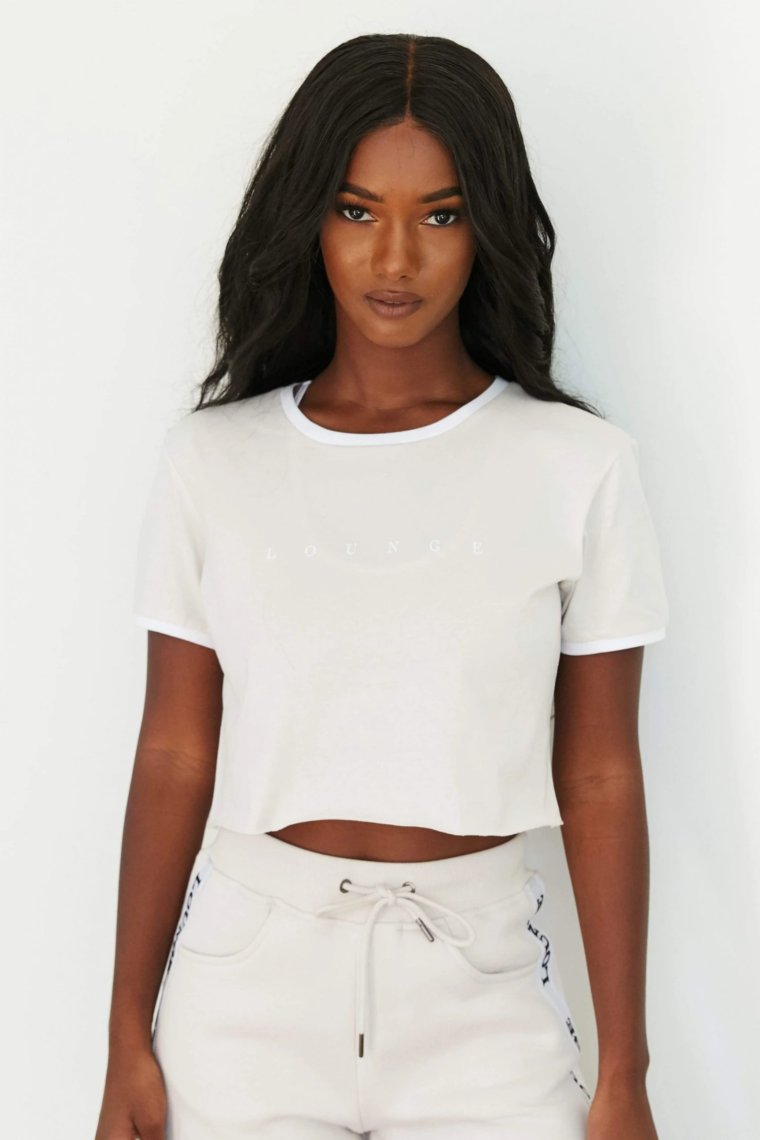 Lounge Underwear Tops Und Hoodys Cropped T-Shirt - Cream 6 Lounge Underwear Tops Und Hoodys Cropped T-Shirt - Cream