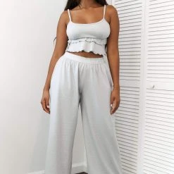 Lounge Underwear Frill Pyjama Trousers - Frost 15 Lounge Underwear Frill Pyjama Trousers - Frost